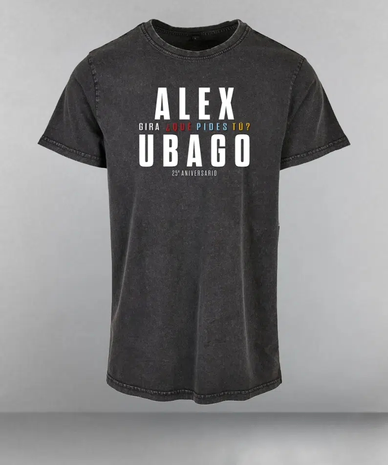 Camiseta negra efecto lavado GIRA ALEX UBAGO