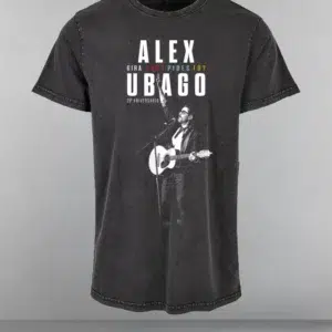 Camiseta negra efecto lavado GIRA ALEX UBAGO Y FOTO